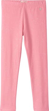 Hatley Kids' Cozy Glitter Stretch Cotton Leggings