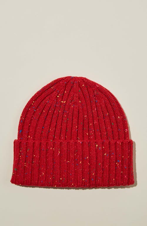 Cotton On Men's Nordic Beanie In Red Nep