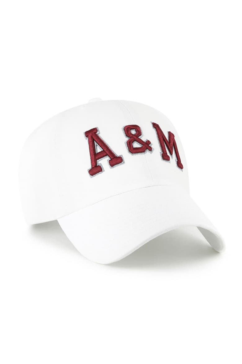 Men's '47 White Texas A&M Aggies Clean Up Adjustable Hat, Alternate, color, White