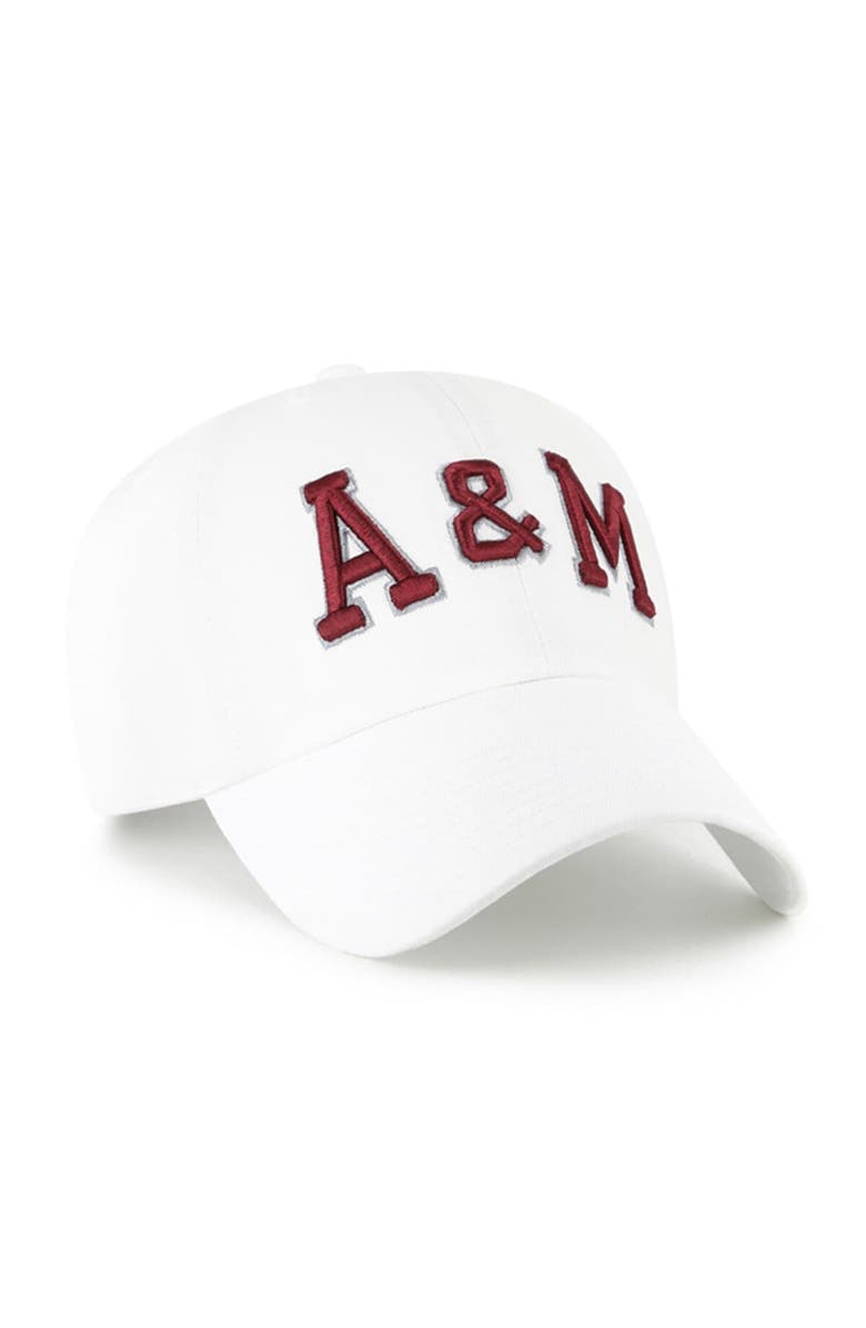 '47 Men's '47 White Texas A&M Aggies Clean Up Adjustable Hat, Alternate, color, White