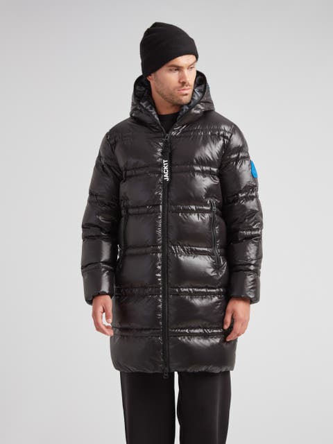 R4D Tramline Hooded Long Puffer Coat