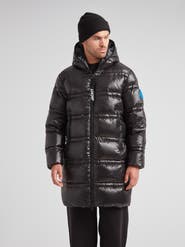JACK1T R4D Tramline Hooded Long Puffer Coat
