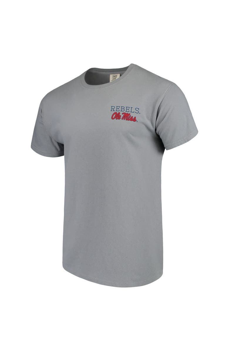 IMAGE ONE Men's Gray Ole Miss Rebels Comfort Colors Campus Scenery T-Shirt, Alternate, color, 