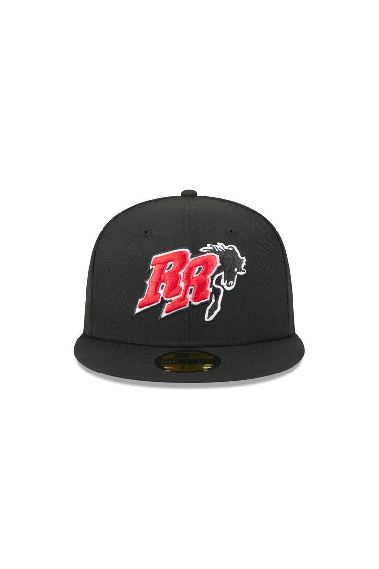 Men's New Era  Black Frisco RoughRiders Theme Nights 59FIFTY Fitted Hat, Alternate, color, Black