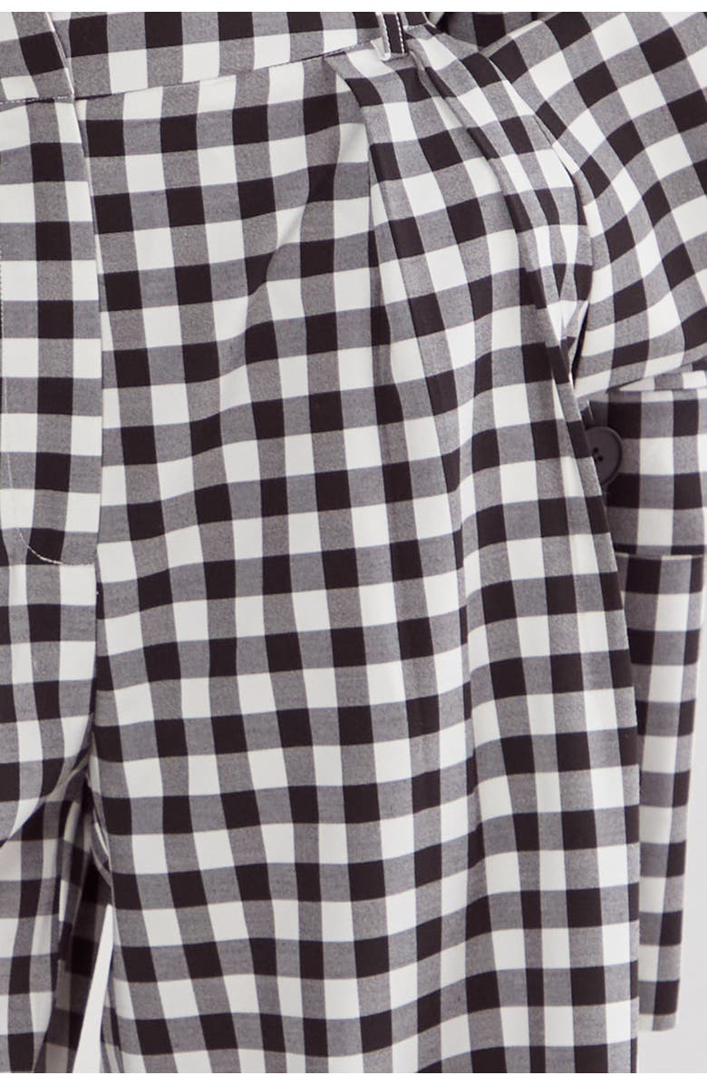 NASTY GAL Gingham Tailored Blazer, Alternate, color, Mono