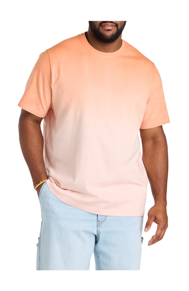 Harbor Bay by DXL Big & Tall Moisture-Wicking Gradient T-Shirt, Main, color, Orange Multi