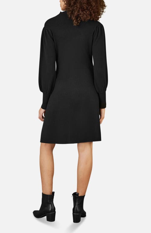 Yumi Knitted Button Up Midi Dress In Black