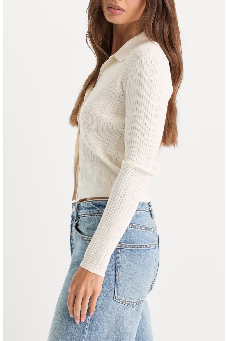 The Ladder Rib Cardigan, Alternate, color, CHALK