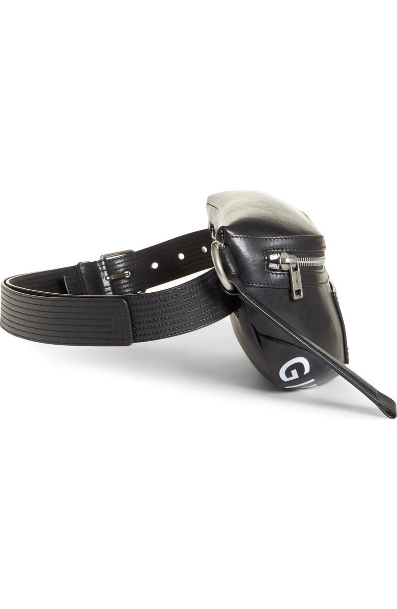 Givenchy Logo Leather Belt Bag, Alternate, color,