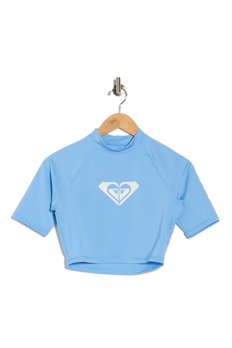 Barrel Rider Crop Rashguard, Alternate, color, POWDER BLUE