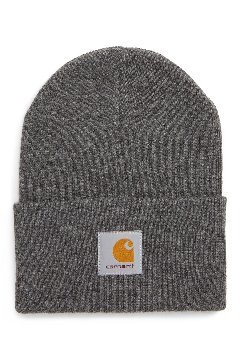 Heather Knit Watch Hat, Main, color, DARK GREY HEATHER