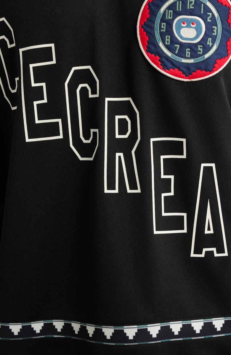 ICECREAM Party On Long Sleeve Mesh Jersey, Alternate, color, Black