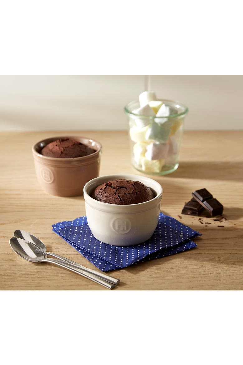 Made in France 5 oz Ramekin, Set of 2, 3.5" by 2", Alternate, color, Burgundy