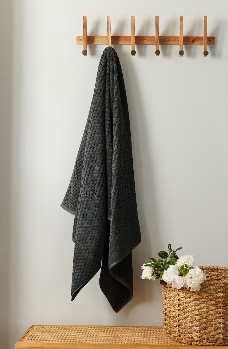Woven & Weft Diamond 2-Pack Bath Towel Set, Alternate, color, Midnight