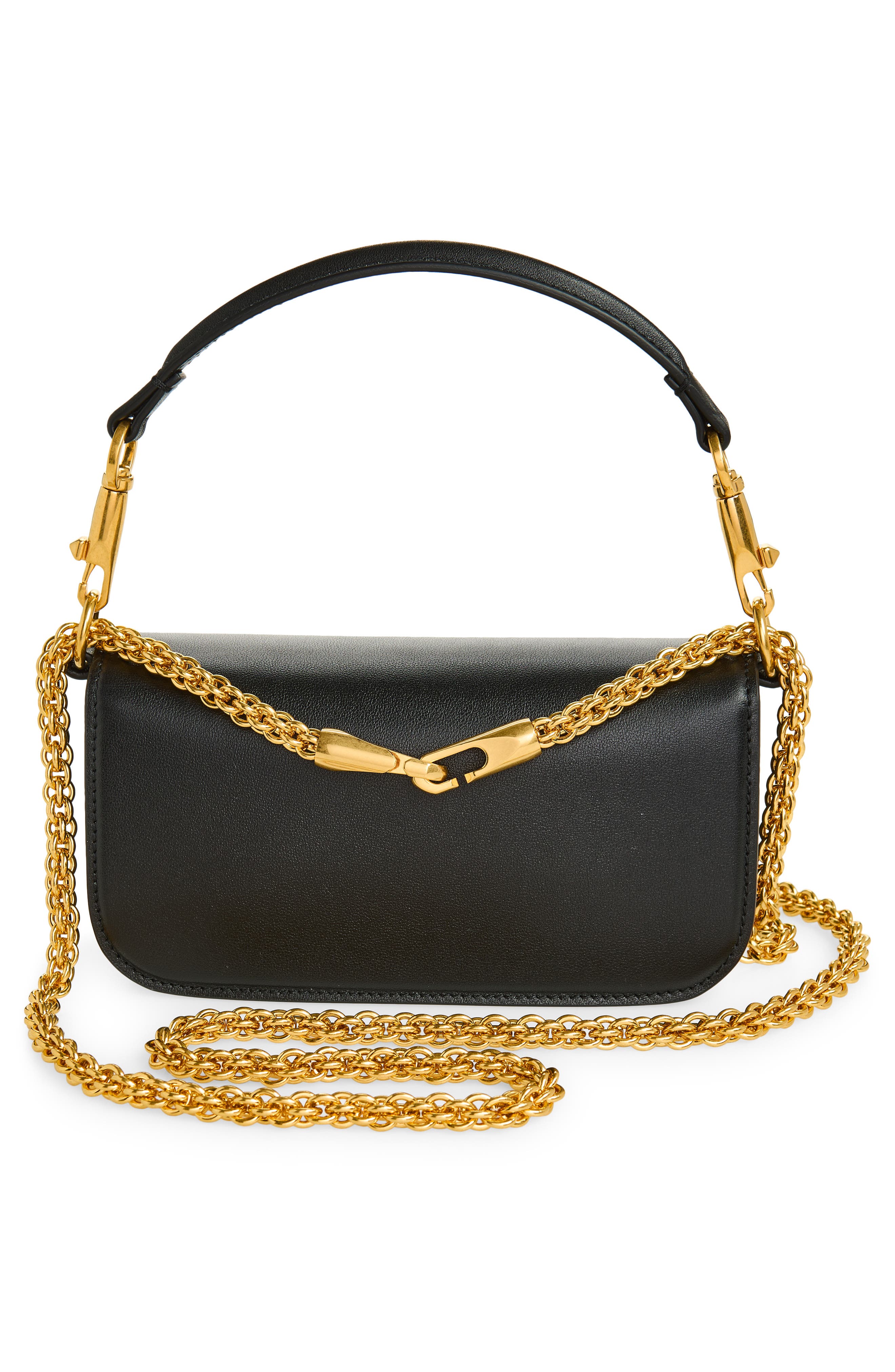 Valentino Garavani Small Locò Shoulder Bag, Alternate, color, Nero
