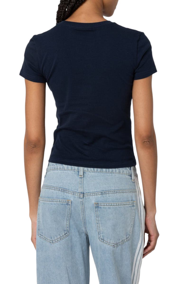 EDIKTED Tied Up Graphic T-Shirt, Alternate, color, Navy