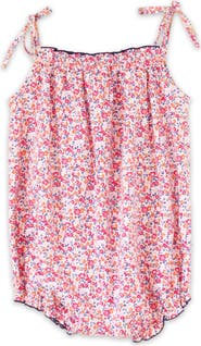 Beet World Baby Romper with Smocked Neck