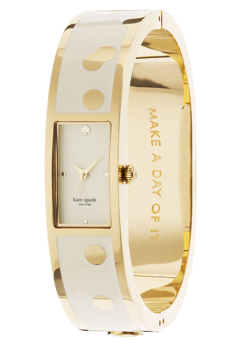 'carousel' bangle watch, 15mm x 16mm, Alternate, color, GOLD/ MULTI