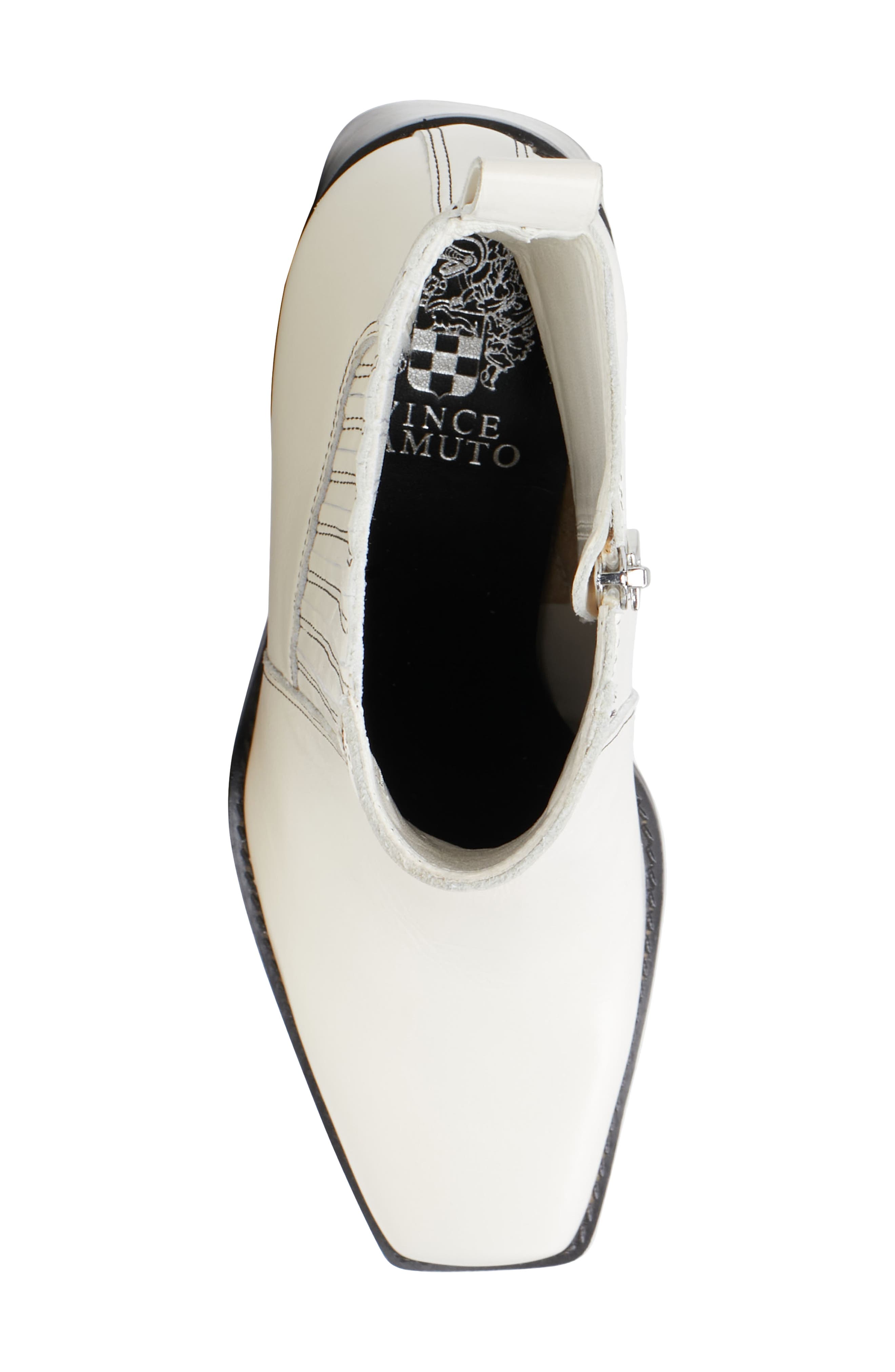 Sojetta Square Toe Bootie, Alternate, color, CREAMY WHITE