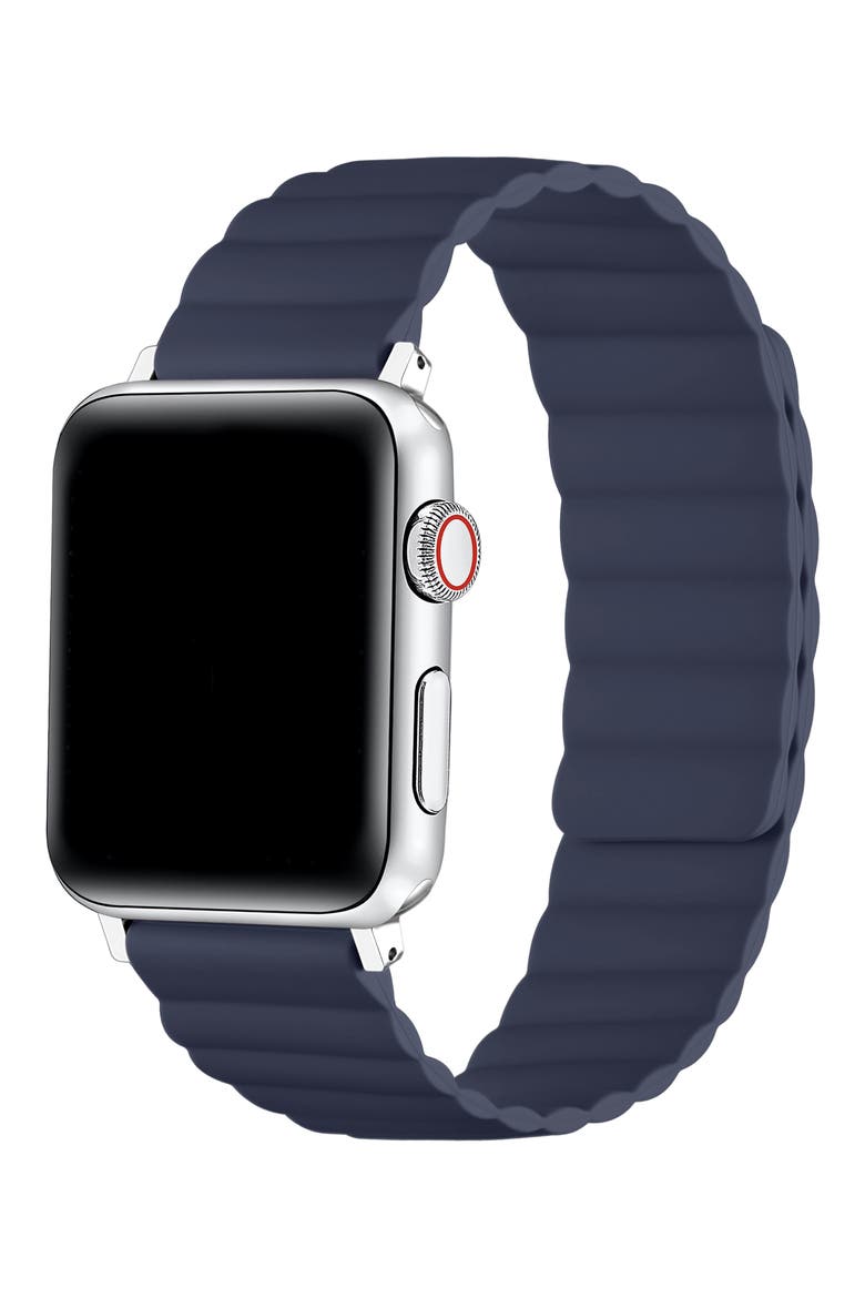 Silicone Apple Watch® Watchband, Alternate, color, NAVY