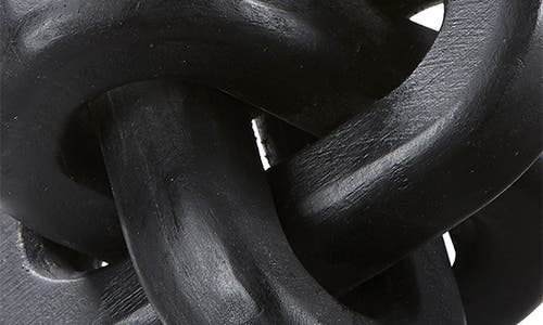 Tag Forever Knot Wood Sculpture In Black