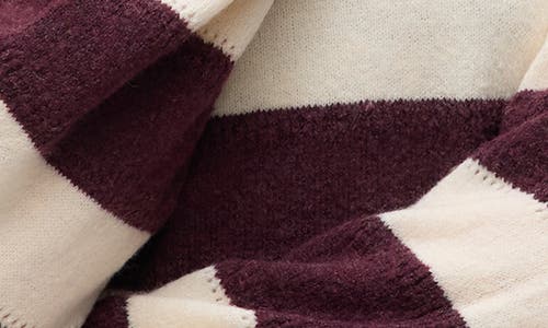 Vero Moda Inez Stripe Mock Neck Sweater In Brown