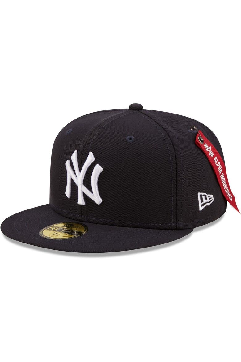 Men's New Era x Alpha Industries Navy New York Yankees 59FIFTY Fitted Hat, Main, color, Navy