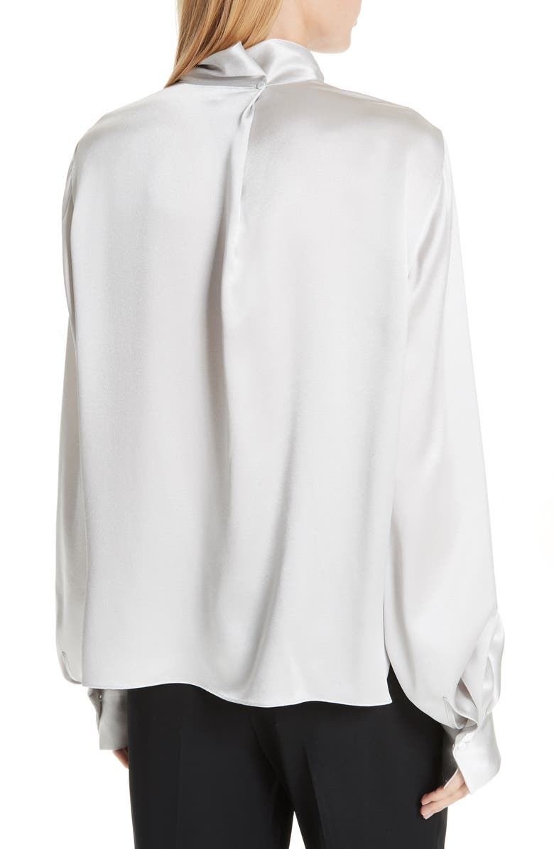Vince High Neck Silk Blouse, Alternate, color, 