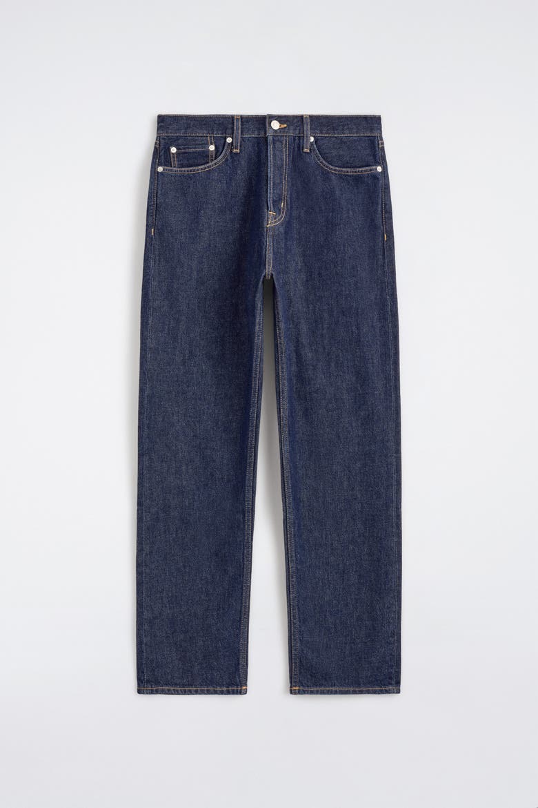 Signature Regular-fit Straight-leg Jeans, Alternate, color, DARK BLUE