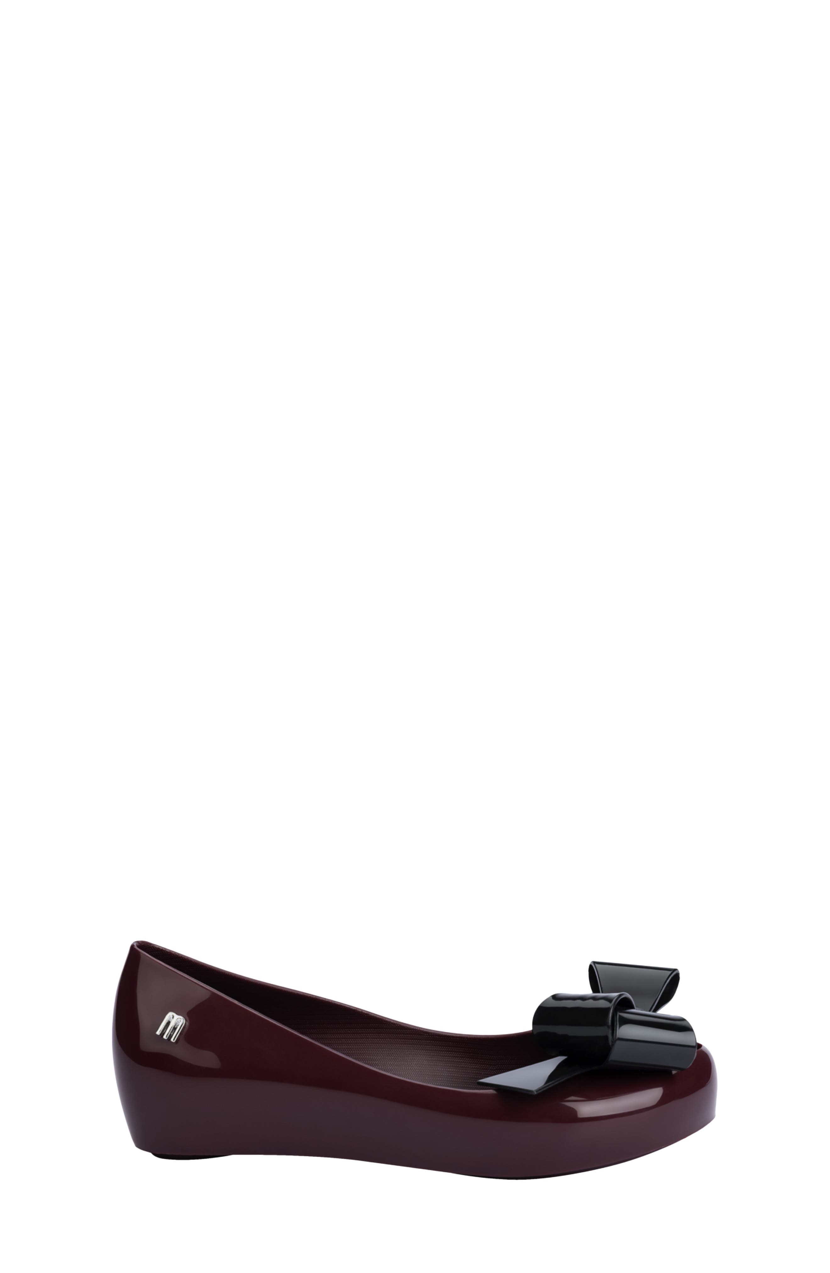 Kids' Ultragirl Classic Flat, Alternate, color, BURGUNDY/ BLACK
