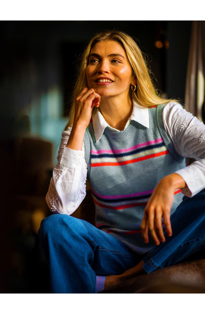 Brakeburn Flora Long Sleeve Embroidered Shirt, Alternate, color, Cream