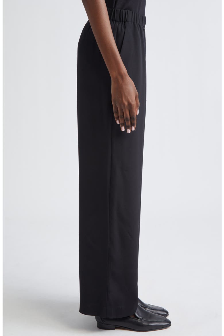 Perry Stretch Silk Crêpe de Chine Pants, Alternate, color, BLACK