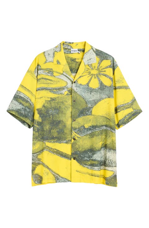Floral Print Camp Shirt