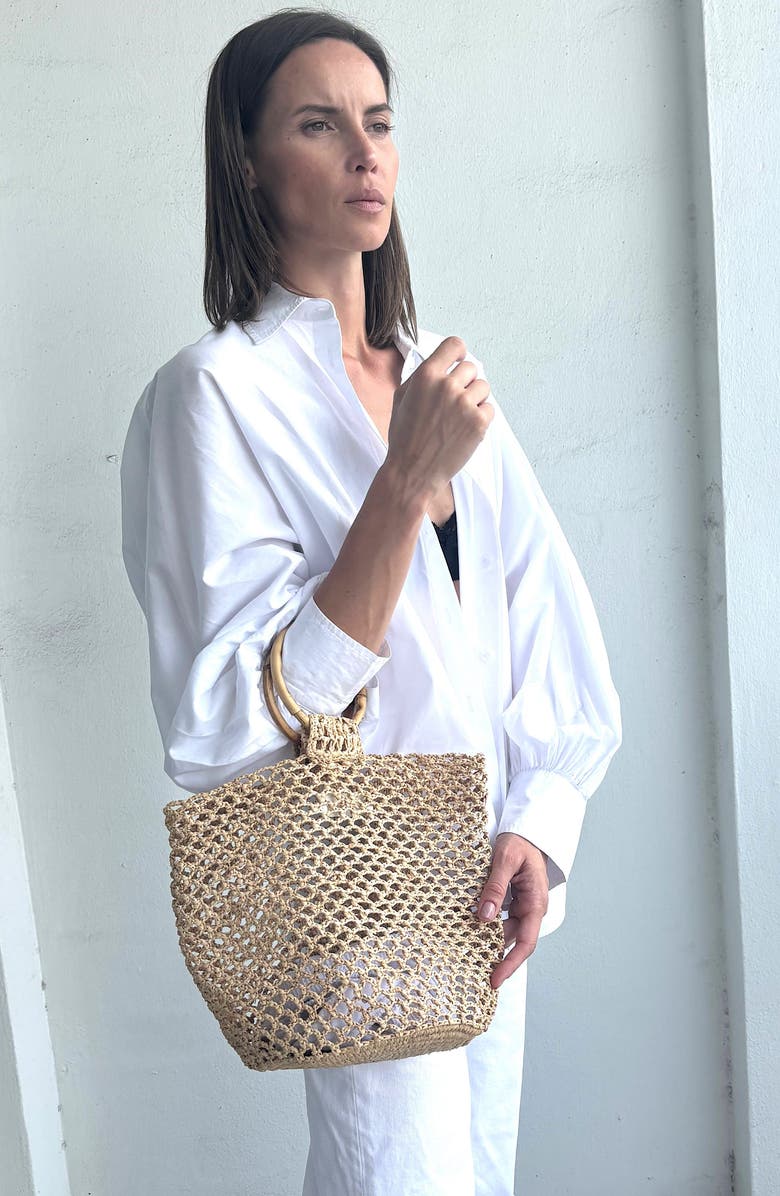 Adornia Raffia Tote Bag, Alternate, color,