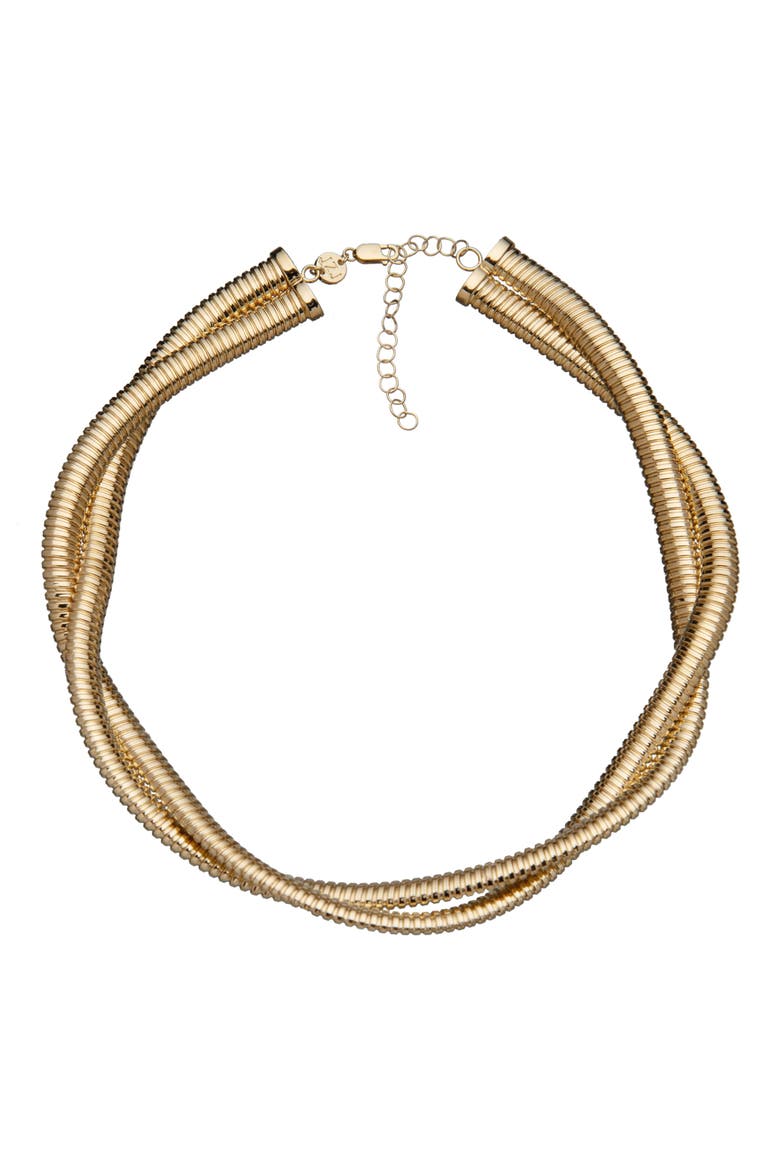 Maude Double Chain Choker Necklace, Main, color, GOLD VERMEIL