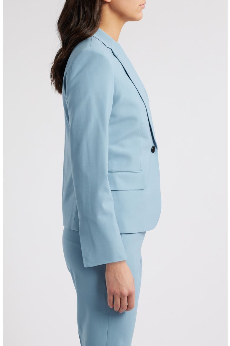 Slim Fit Stretch Wool One Button Blazer, Alternate, color, STONE BLUE