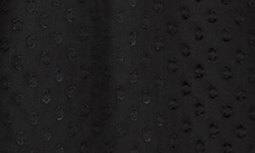 Shop Madewell Clip Dot Long Sleeve Popover Top In True Black