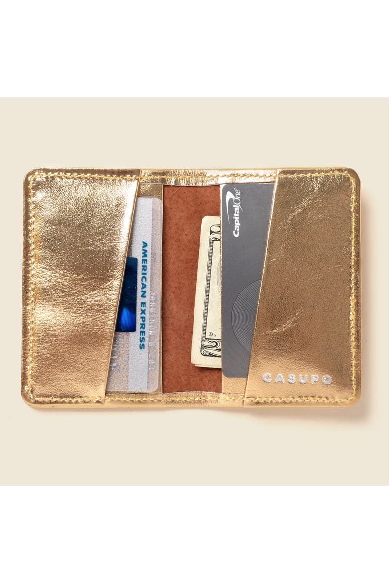 Compact Bifold with RFID Protection, Alternate, color, Gold