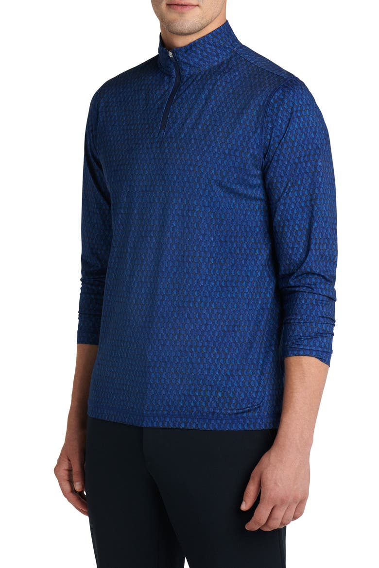 OoohCotton® Quarter Zip Pullover, Alternate, color, NIGHT BLUE