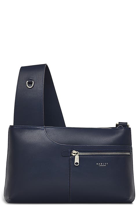 Pockets Leather Crossbody Bag