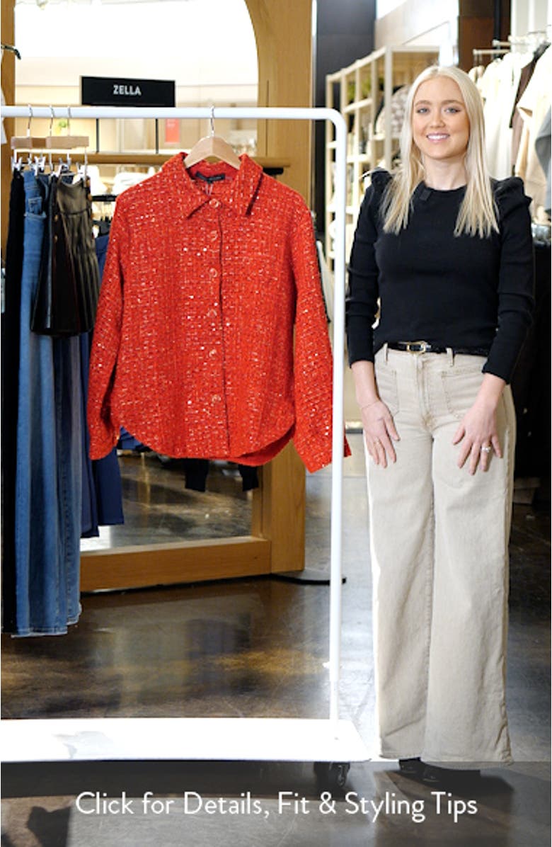 Tweed Shacket, sales video thumbnail