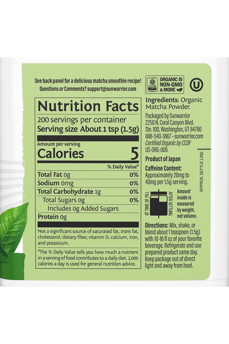 Organic Harvest Matcha Powder 300g tub, Alternate, color, No Color