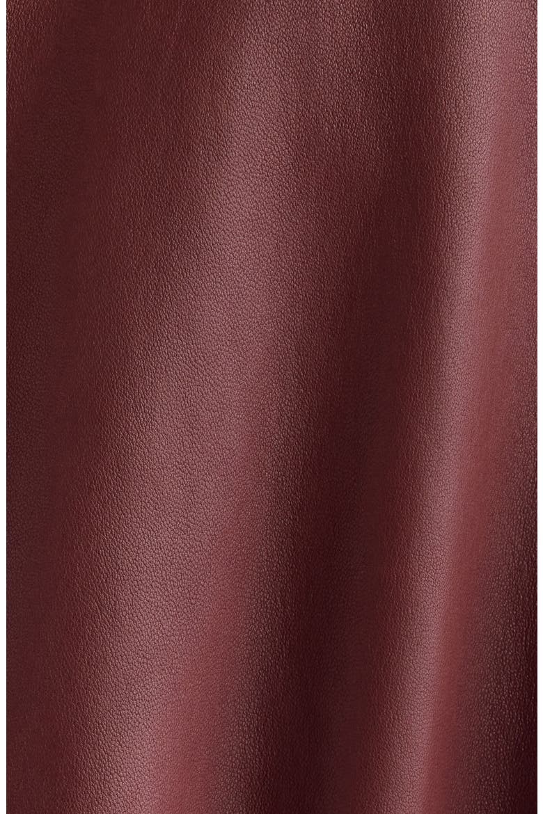 Sleeveless Leather Utility Coat, Alternate, color, FADED MAHOGANY