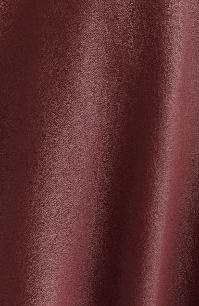 Chloé Sleeveless Leather Utility Coat, Alternate, color, Faded Mahogany