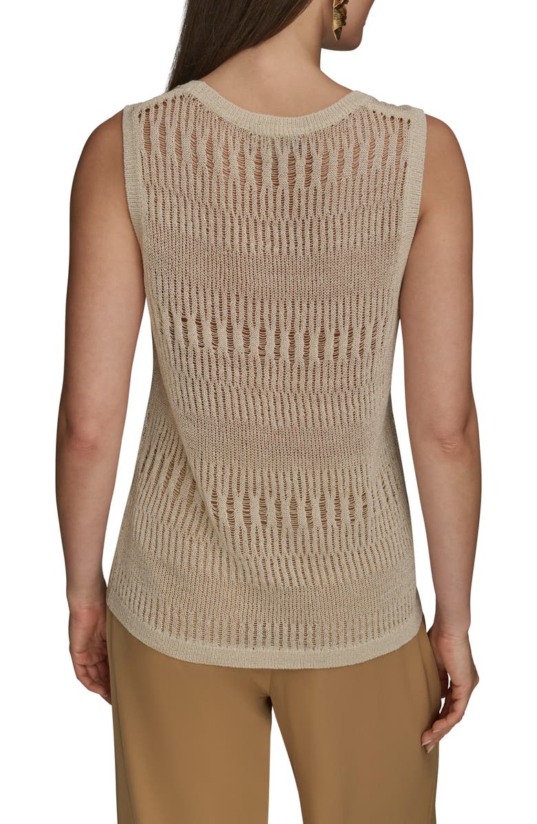 Donna Karan New York Open Stitch Sweater Tank, Alternate, color, 