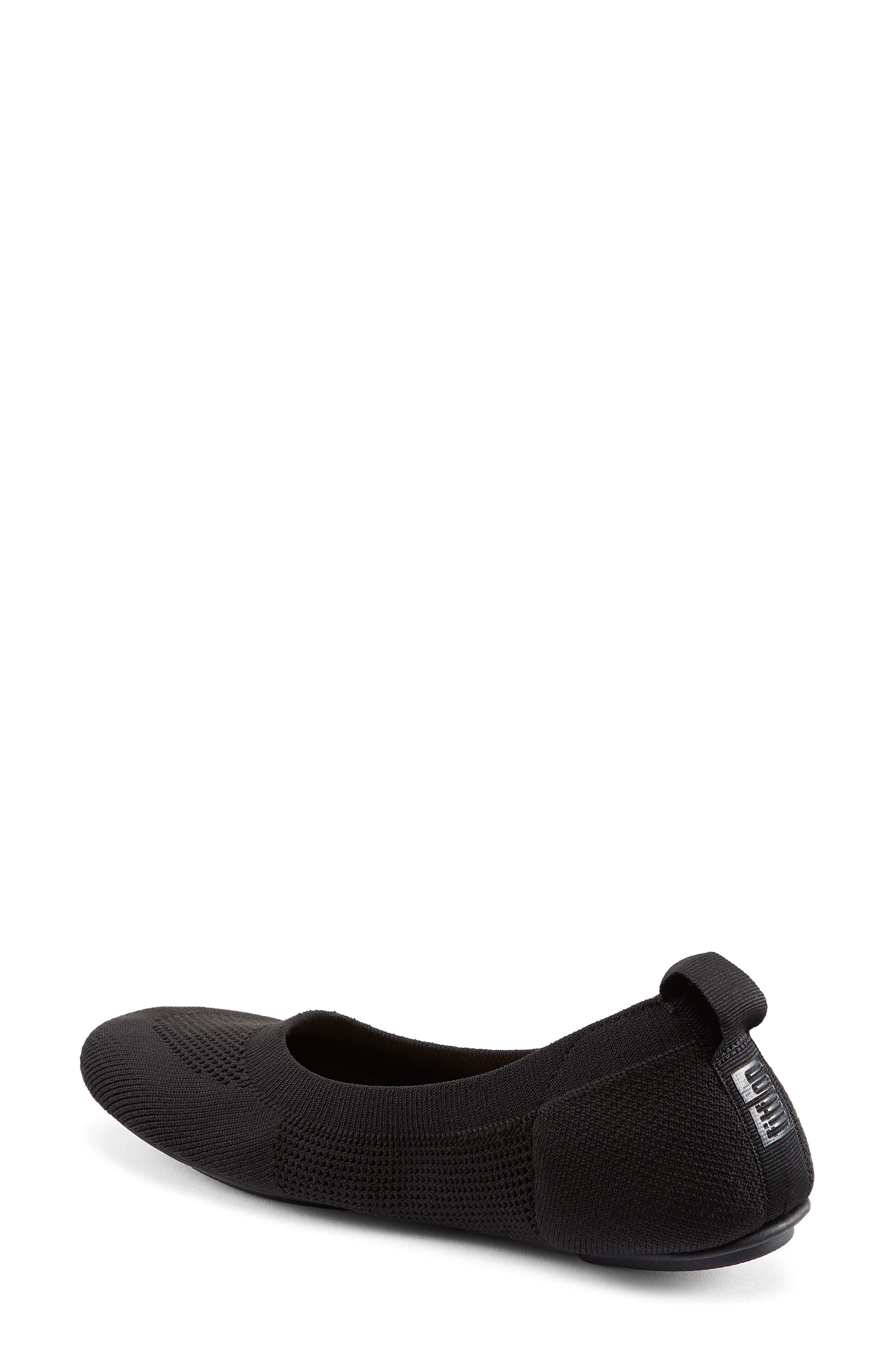 FitFlop Allegro Knit Ballet Flat, Alternate, color, All Black