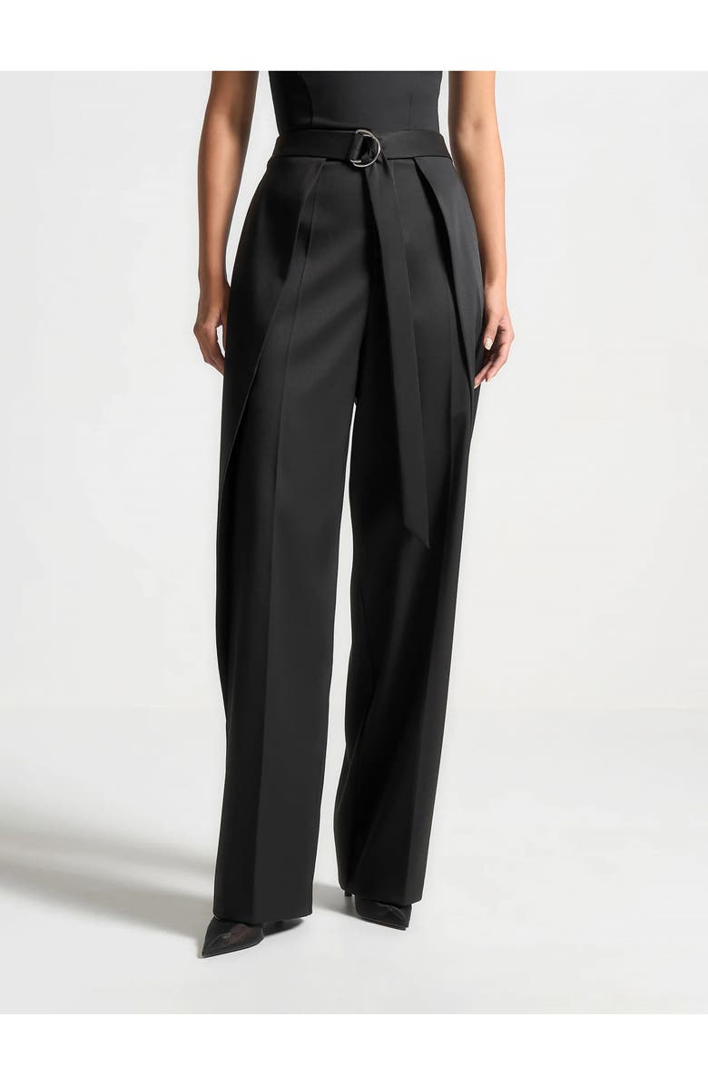 Manière De Voir Foldover Trousers with D-Ring Belt, Main, color, 