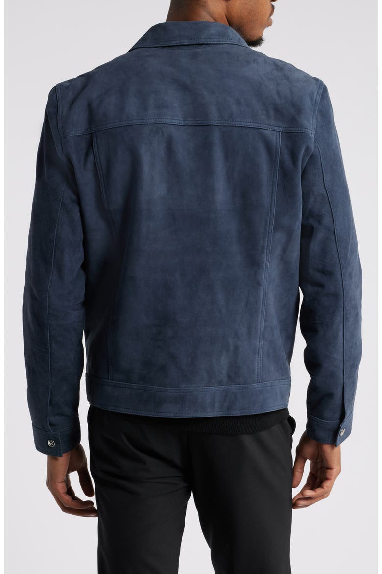 Nico Suede Trucker Jacket, Alternate, color, AIRFORCE BLUE