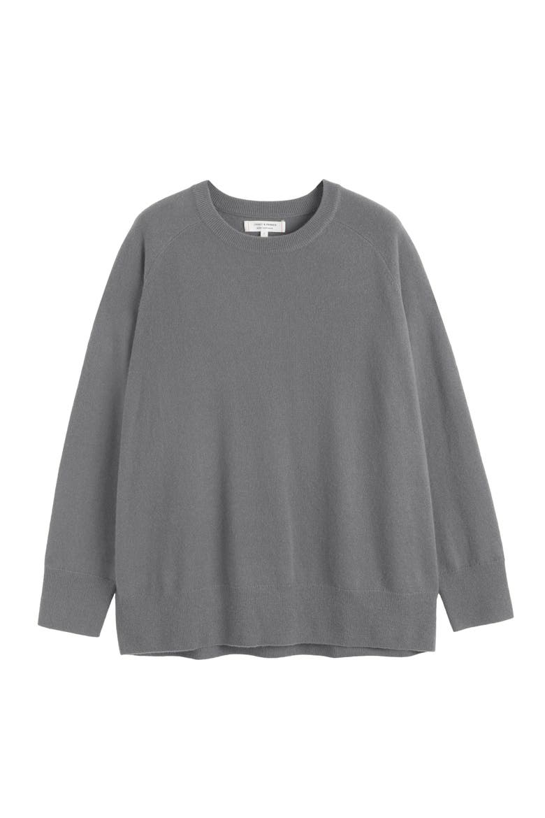 Pure Cashmere Slouchy Sweater, Alternate, color, Mid Grey Melange