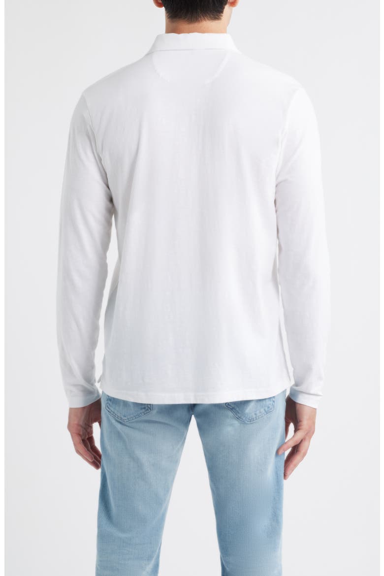 Coastal Wash Long Sleeve Pocket Polo, Alternate, color, WHITE
